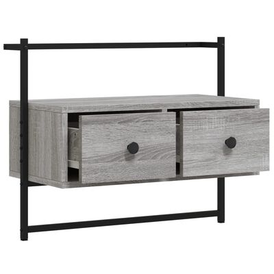 vidaXL TV Cabinet Wall-mounted Grey Sonoma 60.5x30x51 cm Engineered Wood