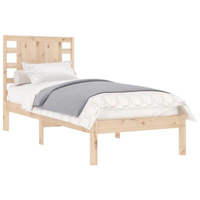 vidaXL Bed Frame without Mattress 75x190 cm Small Single Solid Wood