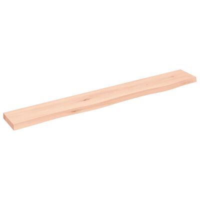 vidaXL Wall Shelf 80x10x2 cm Untreated Solid Wood Oak