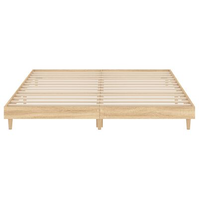 vidaXL Bed Frame without Mattress Sonoma Oak 160x200 cm Engineered Wood