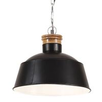 vidaXL Industrial Hanging Lamp 32 cm Black E27