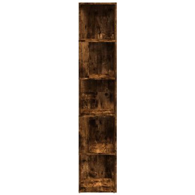 vidaXL Corner Cabinet Smoked Oak 33x33x164.5 cm Engineered Wood