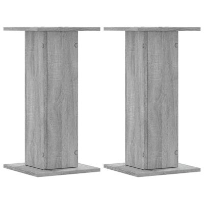 vidaXL Speaker Stands 2 pcs Grey Sonoma 30x30x60 cm Engineered Wood