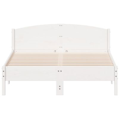 vidaXL Bed Frame without Mattress White 140x200 cm Solid Wood Pine