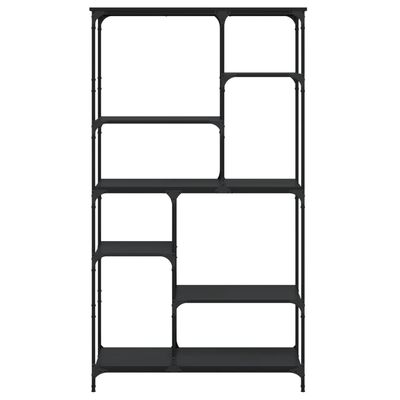 vidaXL Bookshelf Black 99x35.5x176 cm Engineered Wood and Steel