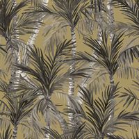 DUTCH WALLCOVERINGS Wallpaper Palm Trees Gold and Black