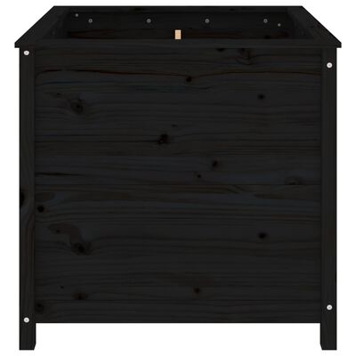 vidaXL Garden Planter Black 82.5x82.5x78 cm Solid Wood Pine