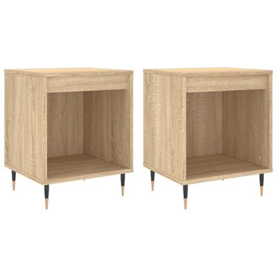 vidaXL Bedside Cabinets 2 pcs Sonoma Oak 40x35x50 cm Engineered Wood