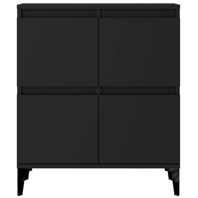 vidaXL Sideboards 2 pcs Black 60x35x70 cm Engineered Wood