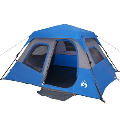 vidaXL Family Tent 6-Person Blue Quick Release Waterproof