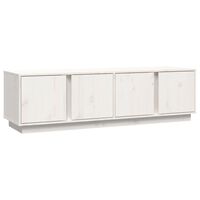 vidaXL TV Cabinet White 140x40x40 cm Solid Wood Pine