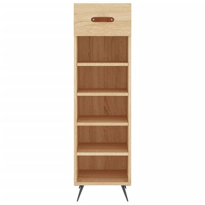 vidaXL Shoe Cabinet Sonoma Oak 30x35x105 cm Engineered Wood