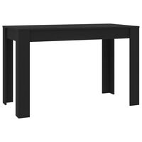 vidaXL Dining Table Black 120x60x76 cm Engineered Wood