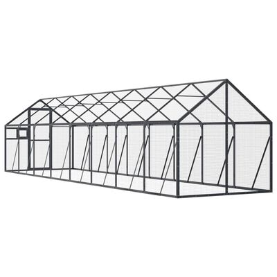 vidaXL Aviary Anthracite 1.79x8x1.85 m Aluminium