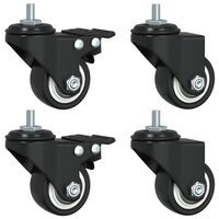 vidaXL Caster Wheels 4 pcs Black 35 mm Iron