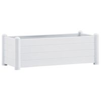 vidaXL Garden Raised Bed PP White 100x43x35 cm