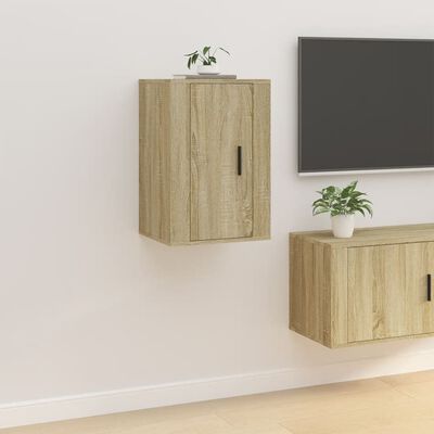 vidaXL Wall Mounted TV Cabinets 2 pcs Sonoma Oak 40x34.5x60 cm