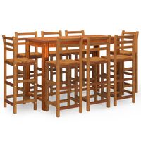 vidaXL 9 Piece Garden Bar Set Solid Wood Acacia