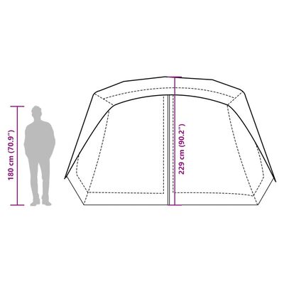 vidaXL Family Tent 10-Person Green Quick Release Waterproof