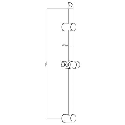 SCHÜTTE Shower Bar Adjustable SIGNO Chrome