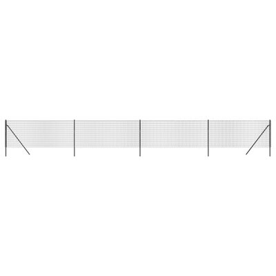 vidaXL Wire Mesh Fence Anthracite 1.1x10 m Galvanised Steel