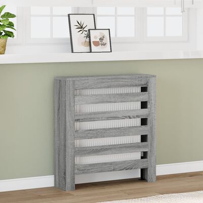 vidaXL Radiator Cover Grey Sonoma 78x20x82 cm Engineered Wood