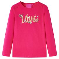 Kids' T-shirt with Long Sleeves Bright Pink 92