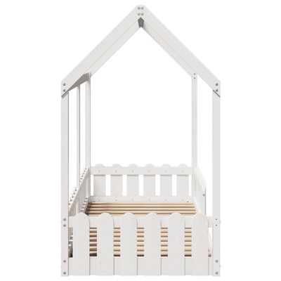 vidaXL Kids' House Bed Frame without Mattress White 80x200 cm