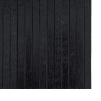 vidaXL Rug Rectangular Black 60x500 cm Bamboo