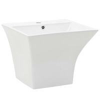 vidaXL Wall-mounted Basin Ceramic White 500x450x410 mm