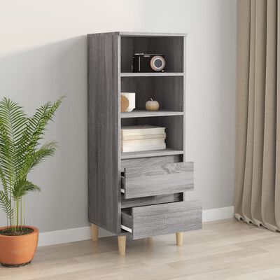 vidaXL Highboard Grey Sonoma 40x36x110 cm Engineered Wood