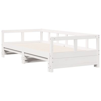 vidaXL Daybed without Mattress White 80x200 cm Solid Wood Pine