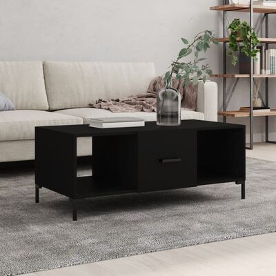 vidaXL Coffee Table Black 102x50x40 cm Engineered Wood