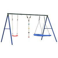 vidaXL Outdoor Swing Set with Swing, Disc Swing, Nest Swing