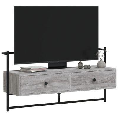 vidaXL TV Cabinet Wall-mounted Grey Sonoma 100.5x30x51 cm Engineered Wood