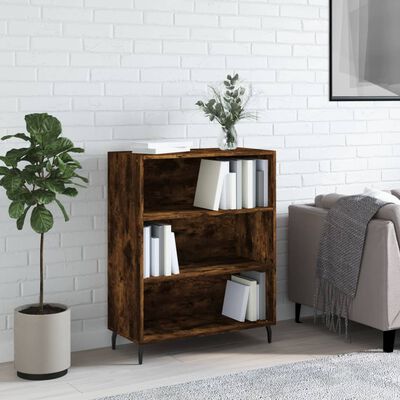 vidaxL Shelf Cabinet Smoked Oak 69.5x32.5x90 cm Engineered Wood