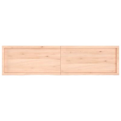 vidaXL Wall Shelf 200x50x(2-6) cm Untreated Solid Wood Oak