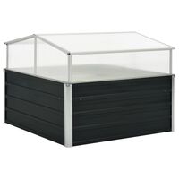 vidaXL Greenhouse Anthracite 100x100x77 cm Galvanised Steel