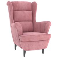 vidaXL Armchair Pink Velvet