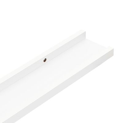 vidaXL Wall Shelves 2 pcs White 100x9x3 cm