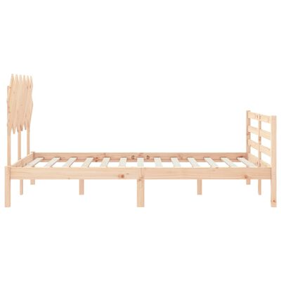 vidaXL Bed Frame without Mattress Double Solid Wood