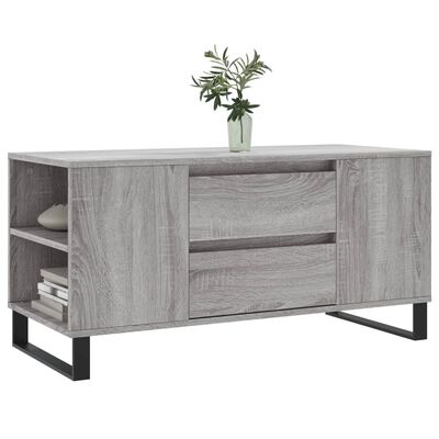 vidaXL Coffee Table Grey Sonoma 102x44.5x50 cm Engineered Wood