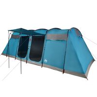 vidaXL Family Tent Tunnel 10-Person Blue Waterproof