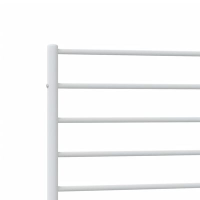 vidaXL Metal Bed Frame without Mattress with Footboard White 100x190 cm