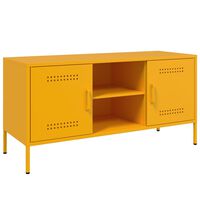 vidaXL TV Cabinet Mustard Yellow 100.5x39x50.5 cm Steel