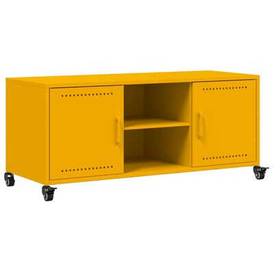 vidaXL TV Cabinet Mustard Yellow 100.5x39x43.5 cm Steel