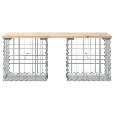 vidaXL Garden Bench Gabion Design 103x44x42 cm Solid Wood Pine