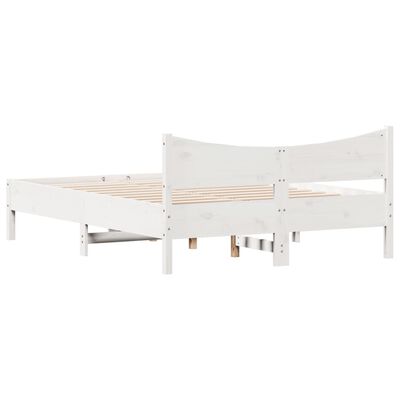 vidaXL Bed Frame without Mattress White 140x200 cm Solid Wood Pine