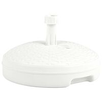 vidaXL Umbrella Base Sand/Water Filled 20 L White Plastic Rattan