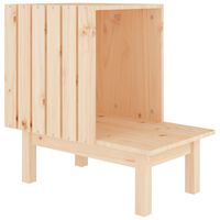 vidaXL Cat House 60x36x60 cm Solid Wood Pine